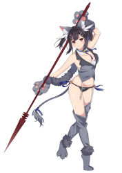 1girl absurdres akaneko016 bare_shoulders black_hair blush breasts fate/kaleid_liner_prisma_illya fate_(series) full_body hair_ornament hairclip highres long_hair looking_at_viewer miyu_edelfelt small_breasts smile solo twintails