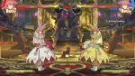 2girls 3d alternate_color ammunition animal_ears animated arc_system_works attack between_breasts blush bouncing_breasts breasts brown_hair brown_legwear bullet center_opening cleavage cleavage_reach clone close-up defeat dress elphelt_valentine female_focus fingernails_over_gloves firing flower fully_powered_cartridge gloves guilty_gear guilty_gear_xrd guilty_gear_xrd:_revelator gun heart heart-shaped_pupils holding holding_gun holding_weapon large_breasts magnum_cartridge ms._confille multiple_girls player_2 rabbit_ears revolver_rifle rifle rifle_cartridge rose sound subtitled symbol-shaped_pupils text_focus video weapon wedding_dress white_dress white_legwear yellow_dress