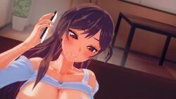 3d animated bouncing_breasts breasts cheating_(relationship) dark-skinned_male dark_skin doggystyle highres kanojo_okarishimasu koikatsu_(medium) mizuhara_chizuru netorare oral orgasm sex sex_from_behind tagme vaginal video