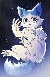 Rule 34 | animal, black background, black eyes, cat, chiikawa, full body, hachiware (chiikawa), hatomura miri, highres, looking at viewer, no humans