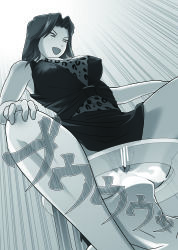 1boy 1girl absurdres fart femdom highres monochrome peeing sitting sitting_on_face sitting_on_person tagme toilet ttl