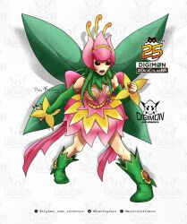 Rule 34 | digimon, digimon (creature), fairy, flower, highres, lilimon, lilimon x-antibody, monster girl, nail polish, petals, plant girl