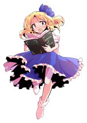 Rule 34 | 1girl, alice margatroid, alice margatroid (pc-98), alphes (style), bare arms, blonde hair, blue hairband, blue ribbon, blue skirt, blush, bobby socks, book, commentary request, dairi, frilled skirt, frills, full body, grimoire of alice, hair between eyes, hairband, holding, holding book, large variant set, leg up, open book, parody, parted bangs, puffy short sleeves, puffy sleeves, ribbon, shirt, short hair, short sleeves, skirt, socks, solo, style parody, tachi-e, touhou, touhou (pc-98), transparent background, variant set, white shirt, white socks