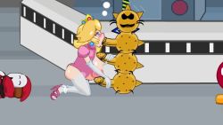1girl animated ass blonde_hair blue_eyes bob-omb breasts flash flash_game goomba huge_breasts ivan-aedler mario_(series) nintendo nipples penis pokey_(mario) pregnant princess_peach pussy shy_guy super_mario_bros._1 text_focus uncensored video
