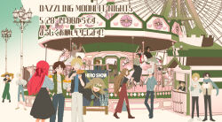 6+boys 6+girls absurdres aida_(project_moon) aya_(project_moon) blue_shirt blue_skirt bongy_(project_moon) brown_hair carousel closed_mouth dazzling_moonlit_night demian_(project_moon) dongbaek_(project_moon) effie_(project_moon) ferris_wheel gregor_(project_moon) hat highres hopkins_(project_moon) instrument kromer_(project_moon) limbus_company long_hair long_skirt long_sleeves low_ponytail maracas mogura_panda multiple_boys multiple_girls pants papa_bongy_(project_moon) ponytail project_moon puffy_long_sleeves puffy_sleeves red_pants red_skirt samjo_(project_moon) saude_(project_moon) shirt siegfried_(project_moon) sinclair_(project_moon) skirt smile sombrero sonya_(project_moon) tieqiu_boss_(project_moon) tomah_(project_moon) very_long_hair white_hair yuri_(project_moon)