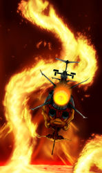 10s bad_id bad_pixiv_id fire highres no_humans orange_theme outdoors rocket solar_flare space spacecraft sun taiyou_denchi uchuu_senkan_yamato uchuu_senkan_yamato_2199 vehicle_focus yamato_(uchuu_senkan_yamato)