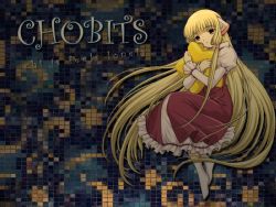 00s blonde_hair chii chobits hair_ornament hair_tubes long_hair tagme