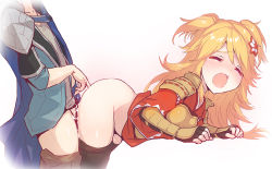 Rule 34 | 1boy, 1girl, blonde hair, breasts, coba (coba xp), hetero, large breasts, long hair, ninon (princess connect!), no panties, open mouth, princess connect!, sex, yuuki (princess connect!)