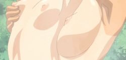 1futa 1girl 2010s animated animated_gif armpits asakura_mao breast_press breasts close-up futa_with_female futabu futanari itou_aya large_breasts multiple_girls nipples onsen short_hair small_breasts steam tan tanline