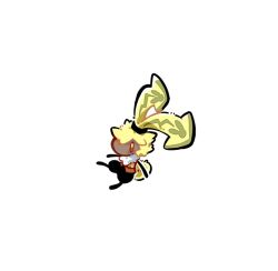 Rule 34 | black pants, body fur, chibi, digimon, digimon (creature), full body, pants, simple background, solo, symbareangoramon, white background, yellow fur, youzaiyouzai112