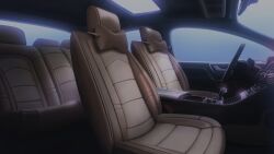car car_interior car_seat dark dim_lighting from_side highres moonlight motor_vehicle night no_humans non-web_source official_art our_life:_beginnings_and_always pillow scenery skylight wheel window_light