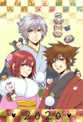 1girl 2020 2boys blue_eyes brown_hair daisy_duck disney donald_duck goofy heartless jiminy_cricket kairi_(kingdom_hearts) kingdom_hearts lips master_xehanort mickey_mouse minnie_mouse multiple_boys nobody pluto_(disney) red_hair riku_(kingdom_hearts) sora_(kingdom_hearts) spiked_hair tagme teeth tsum_tsum xehanort xemnas