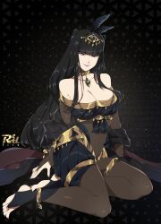 Rule 34 | 1girl, absurdres, breasts, cleavage, feet, fire emblem, highres, large breasts, nintendo, r3dfive, solo, stirrup legwear, tharja (fire emblem), tharja (plegian) (fire emblem), toeless legwear, toes