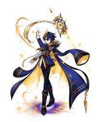 1boy absurdres artist_request asymmetrical_sleeves belt belt_buckle black_belt black_boots black_hair black_pants blue_coat blue_eyes blue_jacket boots buckle chain closed_mouth coat coat_on_shoulders earrings elsword epaulettes feather_hair_ornament feathers fighting_stance full_body gold_chain gold_earrings gold_ring hair_between_eyes hair_ornament high_heel_boots high_heels highres jacket jewelry layered_sleeves long_sleeves looking_at_viewer magic male_focus military_uniform mismatched_sleeves multicolored_jacket multiple_rings noah_ebalon official_alternate_costume official_art pale_skin pants purple_pupils ring sanding second-party_source short_hair single_earring smile solo sparkle sphere_earrings standing tachi-e tassel telekinesis transparent_background two-sided_coat two-sided_fabric two-tone_jacket white_jacket yellow_coat