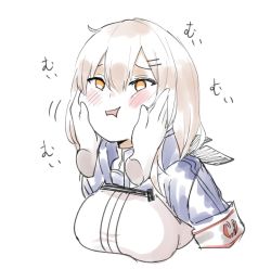 ahoge disembodied_hand girls&#039;_frontline m590_(girls&#039;_frontline) shinoe_nun simple_background solo_focus tagme white_background