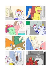 absurdres agumon bird bug cat digimon gabumon gomamon highres horn ishida_yamato izumi_koshiro kido_jo palmon patamon piyomon plant reptile tachikawa_mimi tailmon takaishi_takeru takenouchi_sora tentomon wings yagami_hikari yagami_taichi