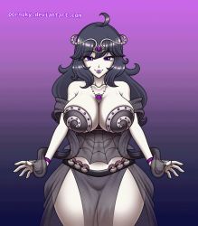 1girl animated animated_gif belly_dancer breasts dancer dancing harem_outfit hex_maniac_(pokemon) hypnosis large_breasts mind_control nintendo pokemon pokemon_xy porniky revealing_clothes see-through_clothes solo tiara