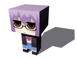00s 1girl 3d cardigan danboo female_focus glasses nagato_yuki school_uniform serafuku short_hair solo suzumiya_haruhi_no_yuuutsu