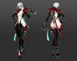 1girl artist_request ass breasts character_request large_breasts short_hair smile tagme