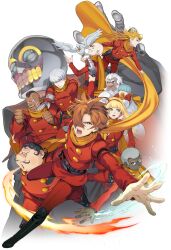 albert_heinrich belt black_ghost blonde_hair boots brown_hair chang_changku cyborg cyborg_009 francoise_arnoul geronimo_jr great_britain_(cyborg_009) highres isaac_gilmore ivan_whisky jet_link military_uniform pyunma scarf shimamura_joe tanaotanako