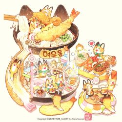 Rule 34 | + +, 2024, ^ ^, animal focus, artist name, chopsticks, closed eyes, commentary request, cooking, copyright notice, faucet, food, fox, heart, holding, holding chopsticks, korean commentary, kotatsu, lamp, no humans, noodles, original, oversized food, oversized object, ramen, shop, shrimp, shrimp tempura, simple background, sink, slide, sparkle, spoken heart, table, talbi, tempura, watermark, yellow background