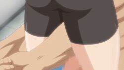 10s 1boy 1girl 2018 aged_down animated animated_gif asou_miyuri bathroom blush censored doki_doki_little_ooya-san from_side head_out_of_frame hetero loli long_hair lowres nude shampoo shiny_skin tagme thick_thighs thighhighs thighs washing_another water wet wet_clothes wet_hair