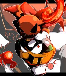 cape fire gloves letterboxed mack mario_(series) mori_no_kaeru nintendo no_humans red_eyes solo super_mario_rpg zoom_layer