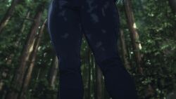 Rule 34 | black hair, blonde hair, breasts, denim, gloves, green eyes, jeans, large breasts, pants, ruri rocks, tagme