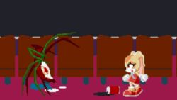 1girl animal_ears animated animated_gif assisted_exposure bug cream_the_rabbit cum egg_inplatation ejaculation fluids forced furry inflation loli pixel_art project_x rabbit rape silk sonic_(series) spider spider_web tears vaginal