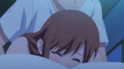 Rule 34 | 1boy, 1girl, absurdres, animated, ayane shirakawa, bare shoulders, blush, hetero, highres, implied sex, kotone shirakawa, long hair, looping animation, open mouth, overflow (anime), pillow, resized, sex, sex from behind, stealth sex, tagme, upscaled, video