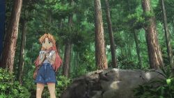 2025 20s 2girls animated animated_gif anime_screenshot arato_nagi ass ass_focus bag belt black_hair blonde_hair blue_pants buttons denim dress_shirt from_behind gloves green_eyes highres huge_ass jeans long_hair map multiple_girls outdoors pants rock ruri_no_houseki shirt shirt_tucked_in shoulder_bag sleeveless sleeves_rolled_up tagme tanigawa_ruri thick_thighs thighs white_gloves white_shirt wide_hips