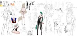 absurdres anatomy bright_pupils burger character_request copyright_request food girls&#039;_frontline green_hair highres nintendo park_dubu_king pokemon rika_(pokemon) russian_flag russian_text simple_background sketch sr-2_(girls&#039;_frontline) unfinished white_background white_pupils