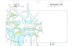 animated animated_gif cel dragonite gen_1_pokemon gyarados hyper_beam nintendo no_humans pokemon pokemon_(creature) pokemon_battle water