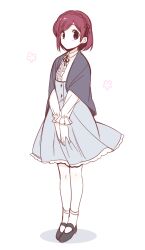 black_shoes braid dress frilled_shirt frills hosokawa_gracia long_skirt red_eyes red_hair sengoku_musou shawl shirt shoes skirt