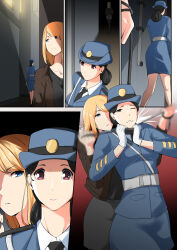 artist_request blonde_hair police police_uniform policewoman stalking tagme