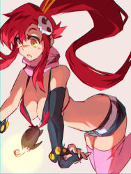 1girl ass butt_crack highres red_hair short_shorts shorts tagme tengen_toppa_gurren_lagann ura_dora yoko_littner