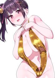 1girl breasts cleavage dead_or_alive dead_or_alive_xtreme dead_or_alive_xtreme_venus_vacation highres koharu_(doa) large_breasts slingshot_swimsuit solo swimsuit