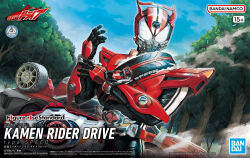 1boy armor bandai belt black_gloves box_art car character_name cloud content_rating copyright_name forest gloves glowing glowing_eyes helmet kamen_rider kamen_rider_drive kamen_rider_drive_(series) logo looking_at_viewer male_focus motor_vehicle nature official_art power_armor sky smoke solo tokusatsu tree type_speed ueyama_natsuho wheel