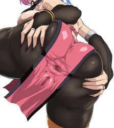 1girl ass breasts dragon_quest dragon_quest_dai_no_daibouken huge_ass iwao178 large_breasts maam pink_hair