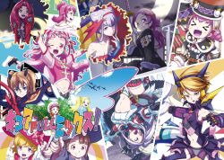 6+girls :d absurdres aida_mana akagi_towa asahina_mirai bird black_gloves blonde_hair blue_eyes blue_hair bodysuit brown_hair check_copyright comiket_94 commentary_request cone_hair_bun copyright_request cosplay crossover cure_beat cure_black cure_yell darkstalkers dokidoki!_precure eyelashes fur_trim futari_wa_precure futari_wa_precure_max_heart gloves go!_princess_precure hair_bun hair_ornament hair_ribbon hairband half_updo hanasaki_tsubomi happy haruno_haruka hat heartcatch_precure! highres hoshizora_miyuki houjou_hibiki hugtto!_precure kagari_atsuko katana kill_la_kill kirahoshi_ciel kirakira_precure_a_la_mode kurokawa_eren kurumi_erika little_witch_academia long_hair looking_at_viewer magical_girl mahou_girls_precure! matatabi_(karukan222) matoi_ryuuko matoi_ryuuko_(cosplay) medium_hair midriff misumi_nagisa monster_hunter_(series) morrigan_aensland morrigan_aensland_(cosplay) multiple_girls navel night night_sky nono_hana one_eye_closed open_mouth orange_eyes orange_hair pink_eyes pink_hair ponytail precure precure_all_stars ribbon ruru_amour seiren_(suite_precure) senketsu senki_zesshou_symphogear serious short_hair side_ponytail sky smile smile_precure! standing suite_precure swallow_(bird) sword tachibana_hibiki_(symphogear) tachibana_hibiki_(symphogear)_(cosplay) twintails weapon witch witch_hat