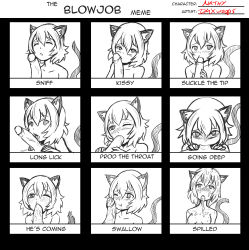absurdres animal_ears brown_eyes brown_hair cat_ears cat_girl cat_tail cum cum_drool cum_on_body cum_on_penis deepthroat dragonmanx fellatio highres licking licking_penis meme nathy oral orgasm penis short_hair sloppy smelling smelling_penis swallowing tail tearing_up throat topless_female