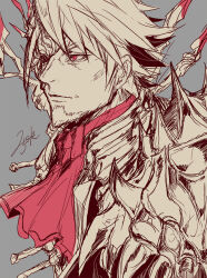1boy grimms_notes male_focus nikosuke signature sir_morte_(grimms_notes) sketch solo
