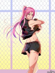 1girl artist_request ass breasts kuroko_no_basuke large_breasts looking_at_viewer momoi_satsuki pink_hair tagme