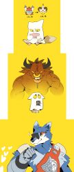 Rule 34 | absurdres, aquilamon, belt, championship belt, digimon, digimon (creature), highres, machgaogamon, minotaurmon, silphymon, smile