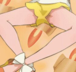 1girl animated animated_gif ass_shake between_legs dancing haruyama_kazunori head_out_of_frame legs lower_body lowres mahou_girls_precure! oomori_yuuko precure shorts solo thigh_gap