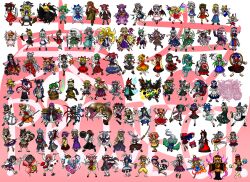 6+girls anchor animal_ears beard black_bow black_hair black_shoes blonde_hair blue_eyes blue_hair book bow braid broom brown_eyes brown_hair bucket cat_tail catfish character_request chen clownpiece cup double_bun everyone facial_hair fish fox_mask fox_tail frog_hair_ornament futatsuiwa_mamizou glasses green_hair grey_hair grey_kimono hair_bow hair_bun hair_ornament hair_tubes hakurei_reimu hat heterochromia highres holding holding_book holding_broom holding_instrument holding_sword holding_weapon horns hoshiguma_yuugi instrument inubashiri_momiji japanese_clothes karakasa_obake kazami_yuuka kimono kirisame_marisa kisume mask morichika_rinnosuke mouse_ears multiple_boys multiple_girls namazu_(touhou) one_eye_closed oni oni_mask open_mouth orange_hair pink_hair plaid_clothes plaid_skirt plaid_vest purple_hair rabbit_ears raccoon_tail red-framed_eyewear red_eyes red_hair red_shoes sakazuki sandals shoes single_horn skirt smile snake_hair_ornament suspenders sword tail tatara_kogasa touhou twin_braids twintails umbrella unzan uokencountered vest weapon wings wolf_ears wooden_bucket yakumo_ran yakumo_yukari