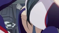 00s 2girls animated anime_screenshot aoi_anna breasts curvy dress foreshortening fujimura_shizuru helmet highleg highleg_leotard large_breasts leotard long_hair looking_away looking_up mecha multiple_girls robot running shinkon_gattai_godannar!! shiny_skin thighs thong_leotard torn_clothes video walking wedding_dress