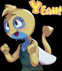 1boy apis blonde_hair blue_eyes bottomless bulge dunsparce fang furry gen_2_pokemon insect_wings male_focus monster_boy nintendo pectoral_cleavage pectorals pokemon pokemon_(creature) shota solo tail tank_top testicles wings