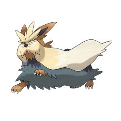 Rule 34 | animal focus, blue fur, brown fur, claws, dog, full body, gen 5 pokemon, nintendo, no humans, official art, pokemon, pokemon (creature), pokemon bw, pokemon focus, simple background, solo, stoutland, third-party source, white background