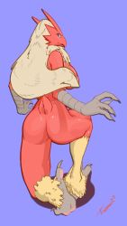 ass blaziken blue_eyes breasts furry gen_3_pokemon nintendo pokemon pokemon_(creature) tinder_(artist)